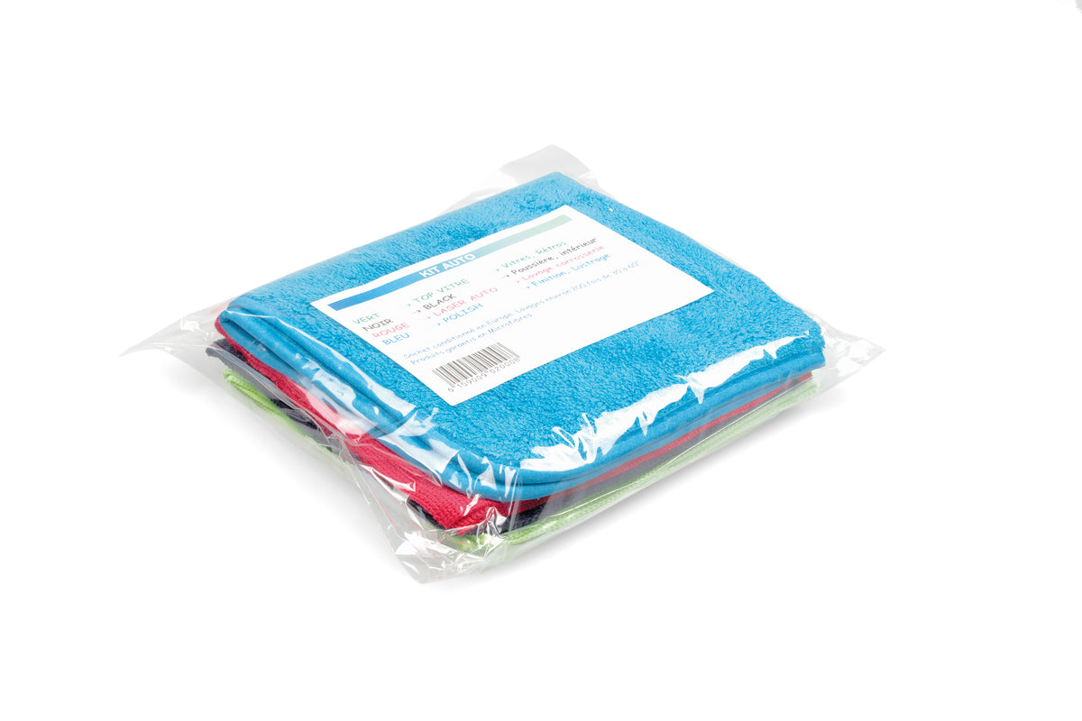 Kit de nettoyage microfibre Auto / Unité